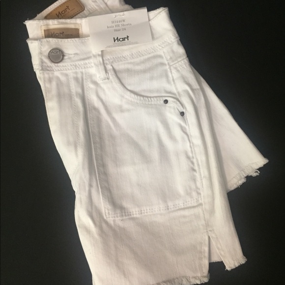 Hart Denim White Denim Shorts - Picture 3 of 4